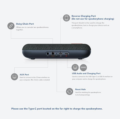 NUROUM A15 Conference Speaker and Microphone, Portable&Scalable Bluetooth - Image 8