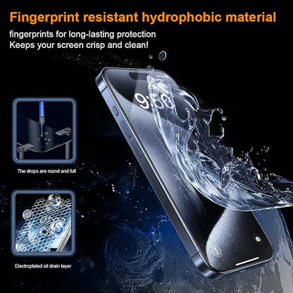 OneFish Screen Protector for Iphone 16 Pro, HD Clarity Tempered Glass Film 9H+ - Image 5