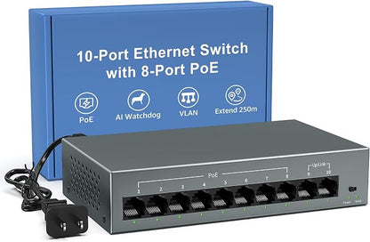 YuanLey 8 Port Gigabit PoE Switch by YuanLey