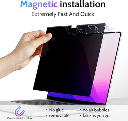 Magnetic Privacy Screen for Macbook Air 13.6/13 Inch, Removable Matte Anti - Image 3