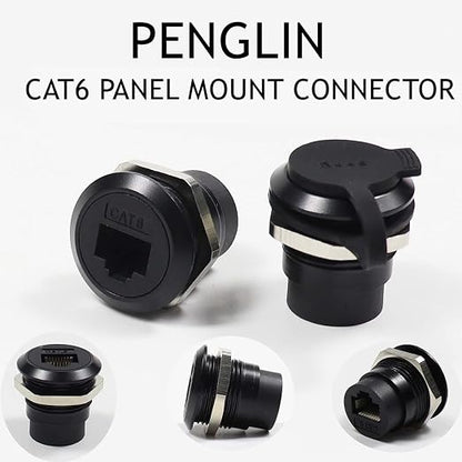 PENGLIN 2Pack RJ45 Panel Mount Coupler, Ethernet LAN Pass Through Connector - Image 2