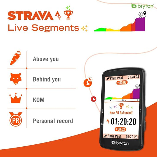 Bryton Rider S810 Sensor Bundle 3.5 Inch Color Touchscreen GPS Bike/Cycling - Image 2