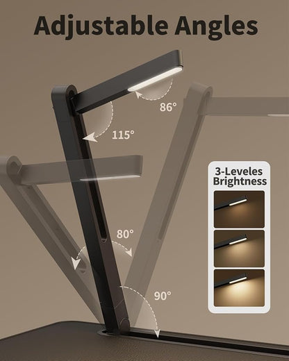 Laptop Bed Tray Desk with LED Desk Light, SAIJI Adjustable Laptop Stand - Image 2
