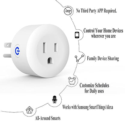 Smart Plug, ZigBee Switch Mini Smart Outlet Works - Image 2