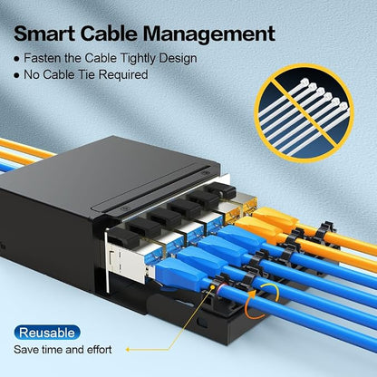 6 Port Patch Panel Blank Keystone Patch Panel Shielded Compatible - Image 2