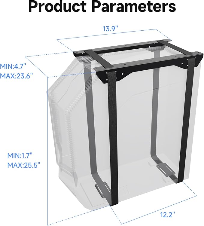 Suptek Uiversal PC Wall Mount, Computer Case CPU Holder Under-Desk PC Holder - Image 7