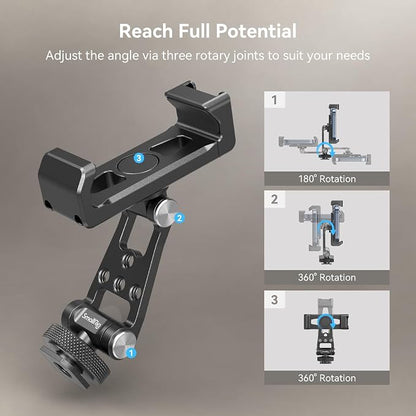 SMALLRIG Universal Phone Tripod Mount, Metal Cell Phone Mount - Image 7