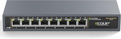 2.5G Ethernet Switch, 8 Ports Multi-Gigabit Ethernet Switch, Plug & Play by EDUP