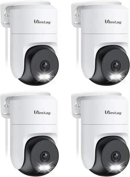 VIMTAG 2.5K 4MP Outdoor Security Camera, Pan/Tilt WiFi Home CCTV Camera by Vimtag