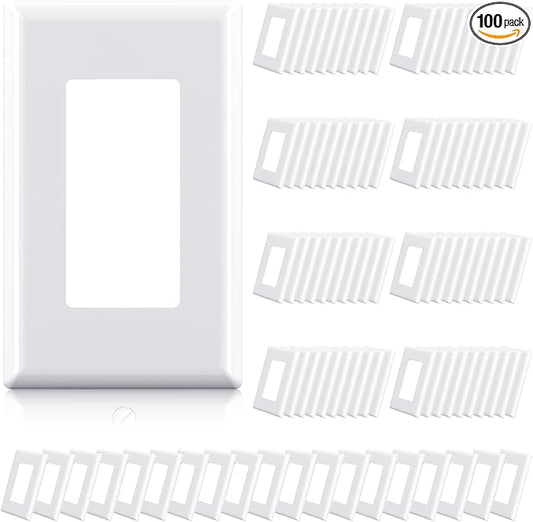 ELEGRP 1-Gang Screwless Decorator Wall Plates, Standard Size Unbreakable by ELEGRP%7CELEGROUP