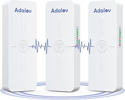 AdaLov CPE881 3 Pack Wireless Bridges, Point to Point Gigabit WiFi Bridge by AdaLov