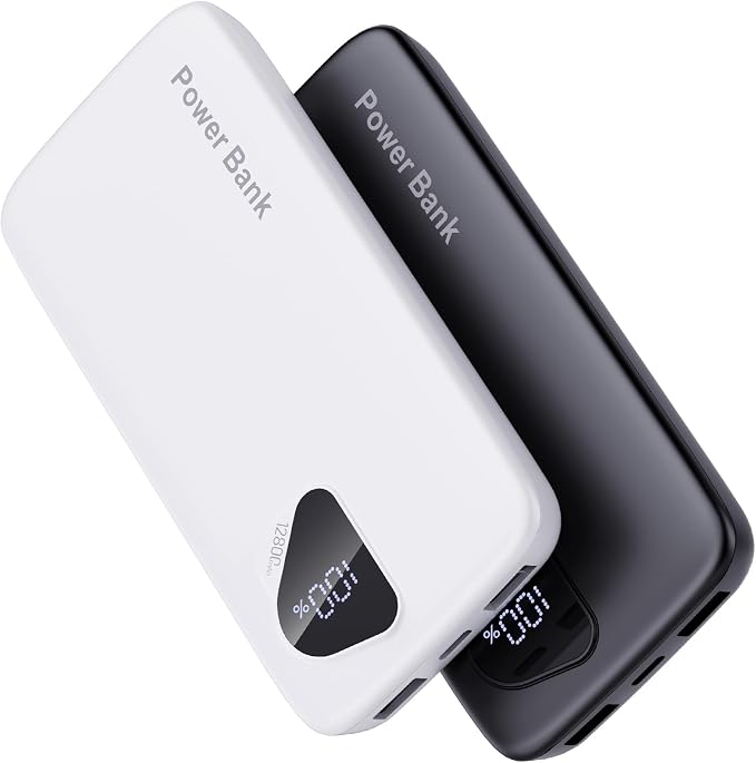 2025 Portable Charger with Built in Cables, 12800mAh Travel Essential Battery by FancyBean