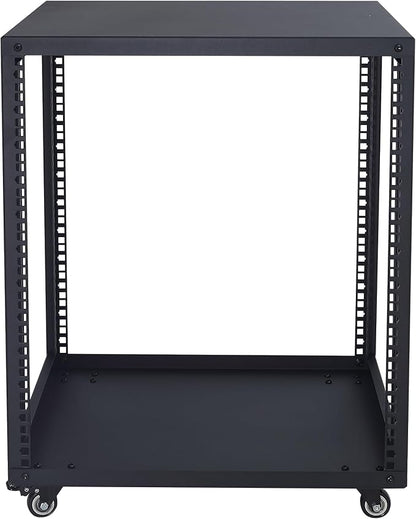 SC02 12U 19" Open Frame Network Server AV Gear Equipment Rack Mobile Storage - Image 9