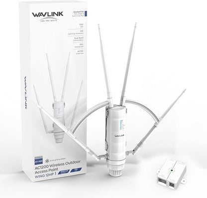 WAVLINK AC1200 Outdoor WiFi Extender, 2026 Long Range Wireless WiFi Booster by WAVLINK%C2%AE