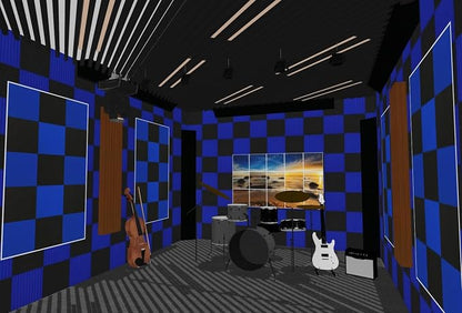 96 Pack Black/BLUE 12 "X 12 "X1" Acoustic Panels Studio Soundproofing Foam - Image 3