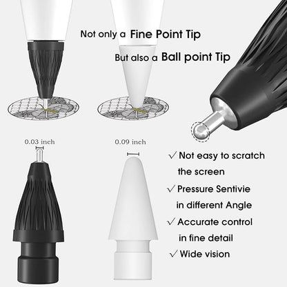 Upgraded Pencil Tips fits for Apple 2nd 1st Gen USB-C iPad Pro Pencil, No Wear - Image 2