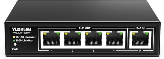 YuanLey 5 Port PoE Extender Gigabit by YuanLey