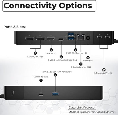 WD22TB4 Dell Docking Station Thunderbolt 4 Dock, 180W AC Adapter, HDMI Cable - Image 4