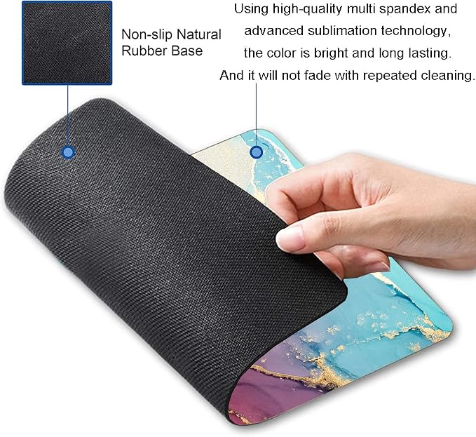 Mouse Pad, Cute Colorful Marble Mouse Pads - Image 2