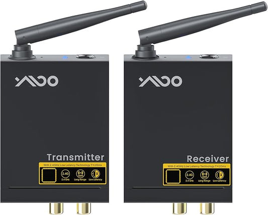 YMOO 2.4Ghz Wireless Audio Transmitter Receiver, 192kHz/24bit HiFi Audio by YMOO