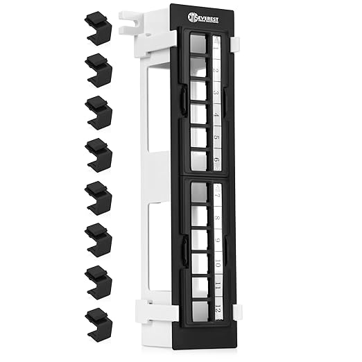 Everest Media 12-Port Keystone Patch Panel by EverestMediaSolutions