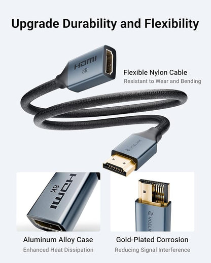 VCELINK 8K Short HDMI Extender Cable 0.6 FT Ideal - Image 6