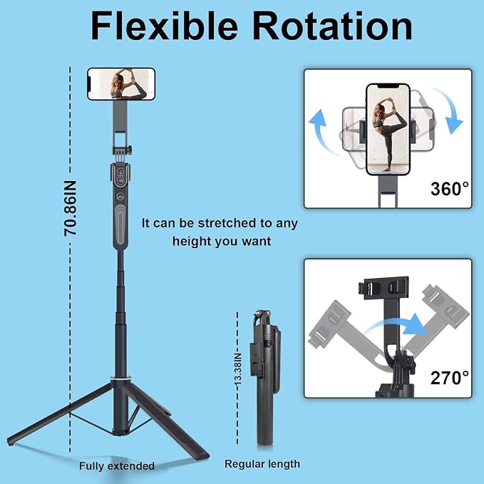 Extendable Auto Face Tracking Phone Tripod Stand, Compatible - Image 3