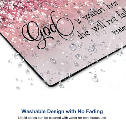 Hokafenle Mouse Pad, Psalm 46:5 God is Within Her, She Will not Fall - Image 5