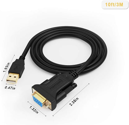 CableCreation USB to RS232 Serial Adapter, 10 Feet USB to DB9 Female Converter - Image 8