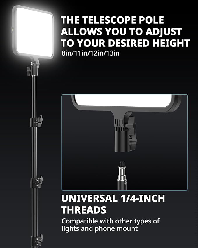 UBeesize 2 Pack LED Video Light Kit, Photography Lighting, Podcast Lighting - Image 6