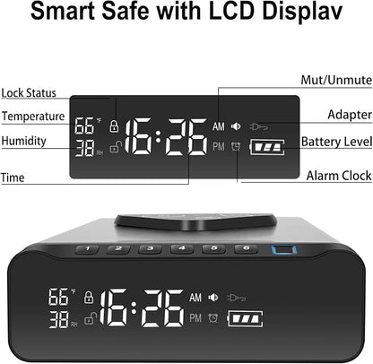 FTOP Biometric Fingerprint Gun Safe, Clock Handgun Safe - Image 3