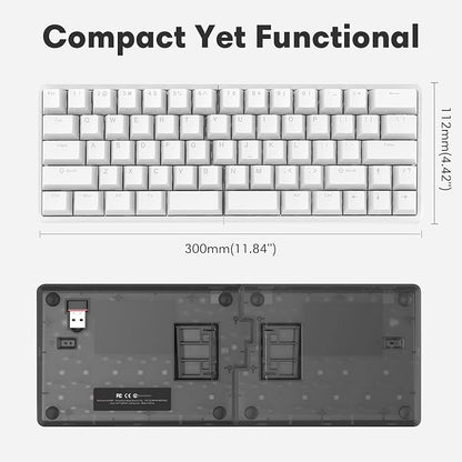 Lite: Wireless Ergonomic Split Mechanical Keyboard Hot Swappable, Compact 60% - Image 4