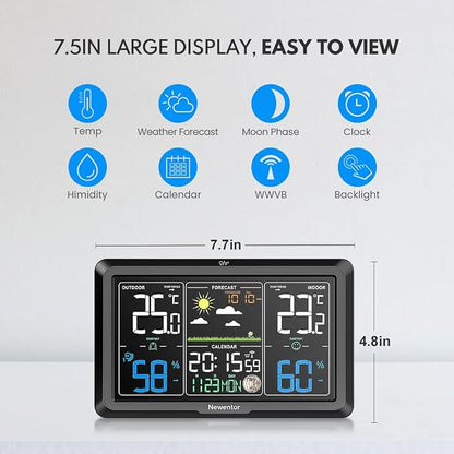 Newentor Weather Station Wireless Indoor Outdoor, Indoor Outdoor Thermometer - Image 5
