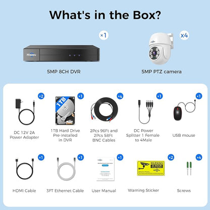 Hiseeu 360°View PTZ 3K Wired Security Camera System - Image 9