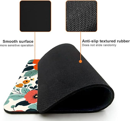 Mouse Pad, Cute Floral Pattern Flower Mouse Pads - Image 3