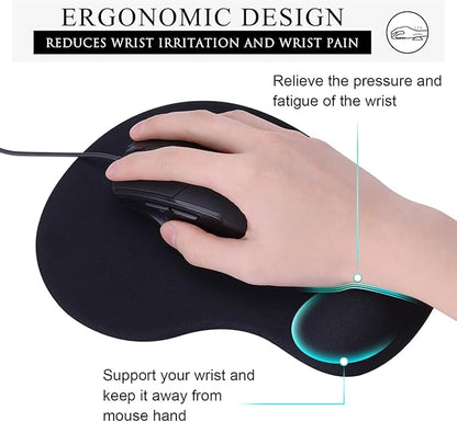 JIKIOU Mouse Pad, 2 Pack Ergonomic Mouse Pads - Image 5