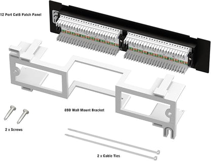 iwillink 12 Port 10Gbps Cat6A Network Patch Panel - Image 5
