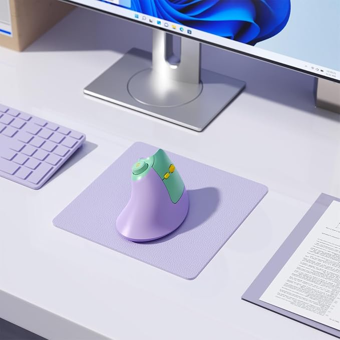 seenda Ergonomic Mouse Rechargeable, USB+Dual Bluetooth, MOU-302 Vertical - Image 9