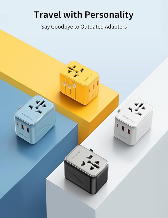 MOMAX Universal Travel Adapter, 20W+18W International Plug Adapter - Image 4
