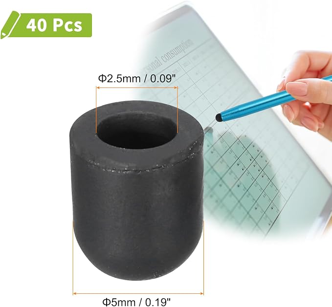 MECCANIXITY 40Pcs Replacement Stylus Pen Tips 5mm Conductive Capacitive Touch - Image 2