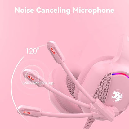 Gaming Headset with Microphone for Pc, Xbox One Series X/s, Stereo Wired Noise - Image 3