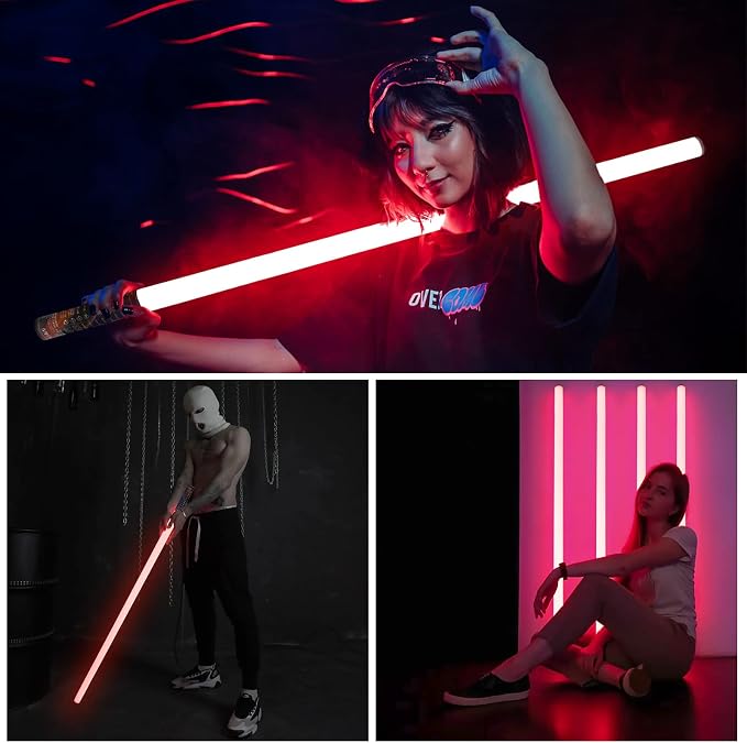 4 Pack 4ft Portable Battery Powered Tube Light 120cm Handheld LED RGB Lights - Image 7