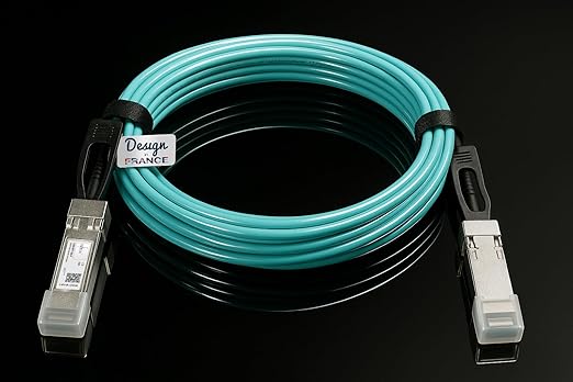 Elfcam® - 30m/98.42ft Fiber Optic Cable OM3 SFP+ to SFP+ AOC 10Gbps, Compatible - Image 2
