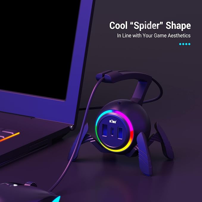 KIWIFOTOS Mouse Bungee RGB Gaming Mouse Cord Holder Controller, Upgraded - Image 7