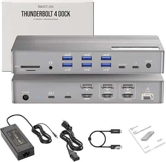Thunderbolt 4 Dock with DisplayLink by Smartlinx