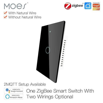 MOES ZigBee Smart Touch Wall Light Switch, Requires Tuya ZigBee Hub, No Neutral - Image 8