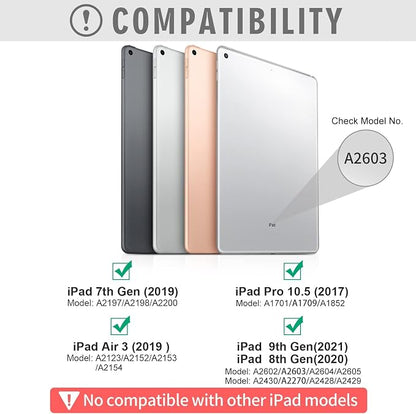 Keyboard Case for iPad 9th/8th/7th Generation 10.2 inch, 360° Rotatable iPad - Image 2