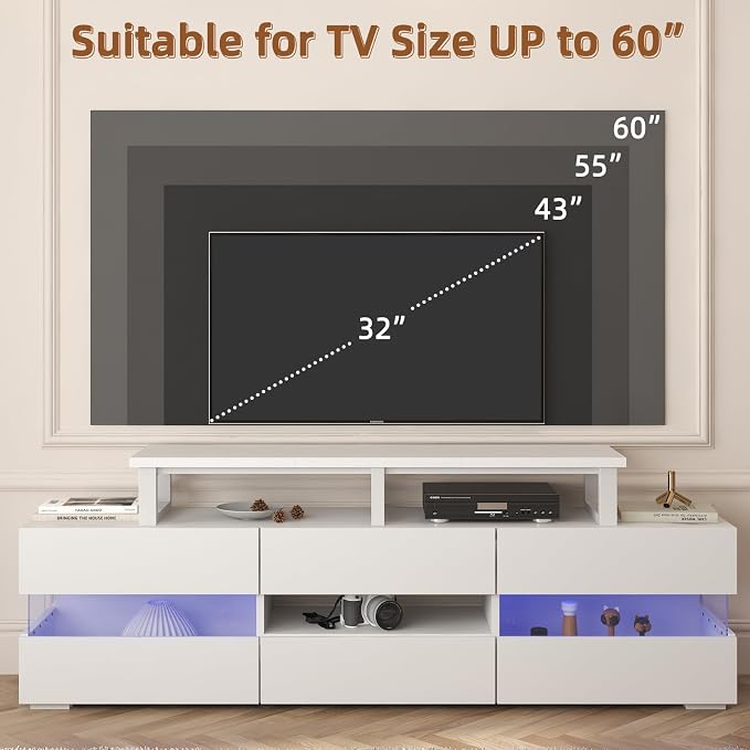 YAOHUOO 45" Large TV Riser for 32-60 inch TV, TV Riser Stand Shelf - Image 3