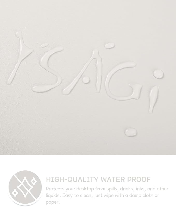 YSAGi Non-Slip Leather Desk Pad, Waterproof Laptop Computer Desk Keyboard Mat - Image 4