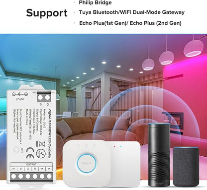 BTF-LIGHTING Tuya Zigbee 3.0 C04Z LED Controller Support RGBW 5pin PWM FCOB COB - Image 2
